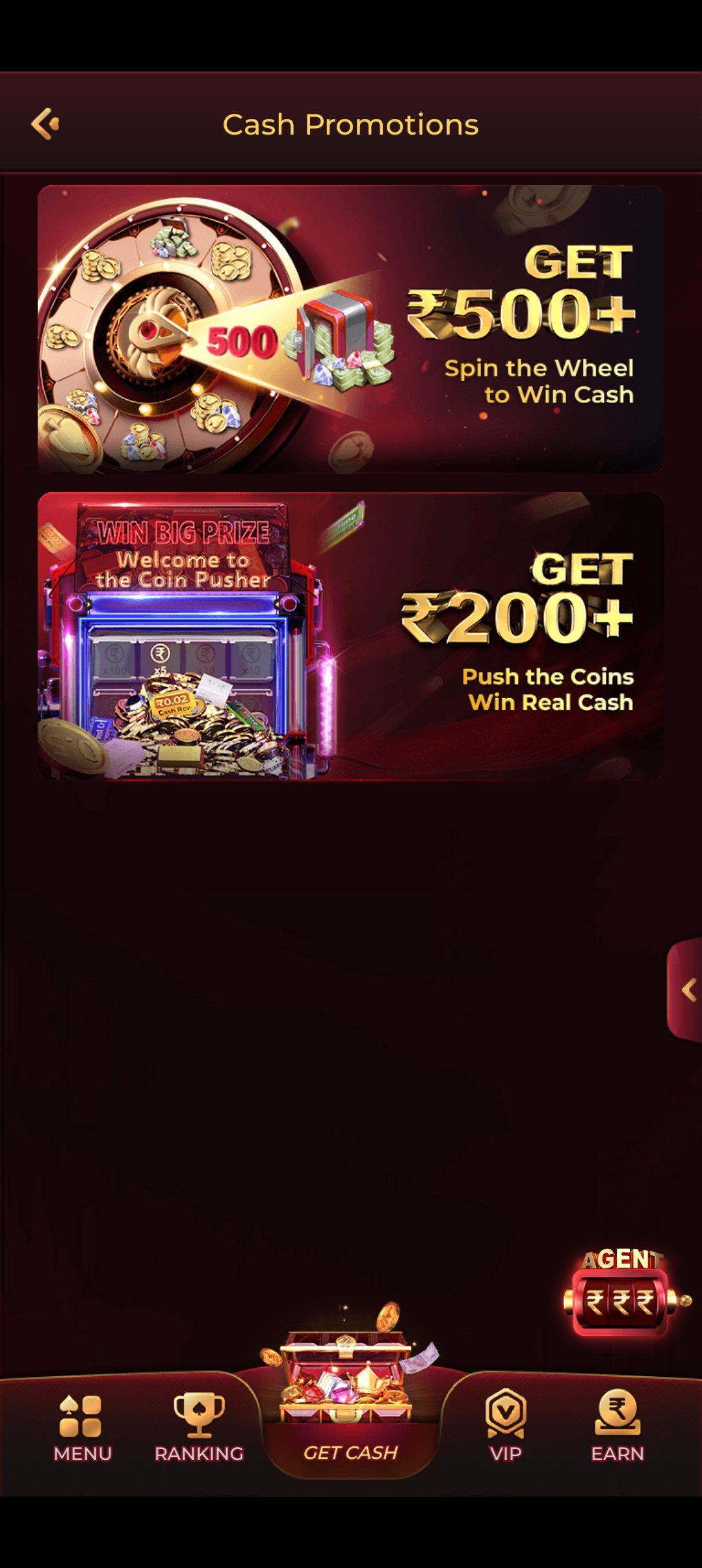 Rokda7 daily cash promotions spin and coin pusher